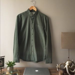 WRK Green Button Down Long Sleeve Shirt